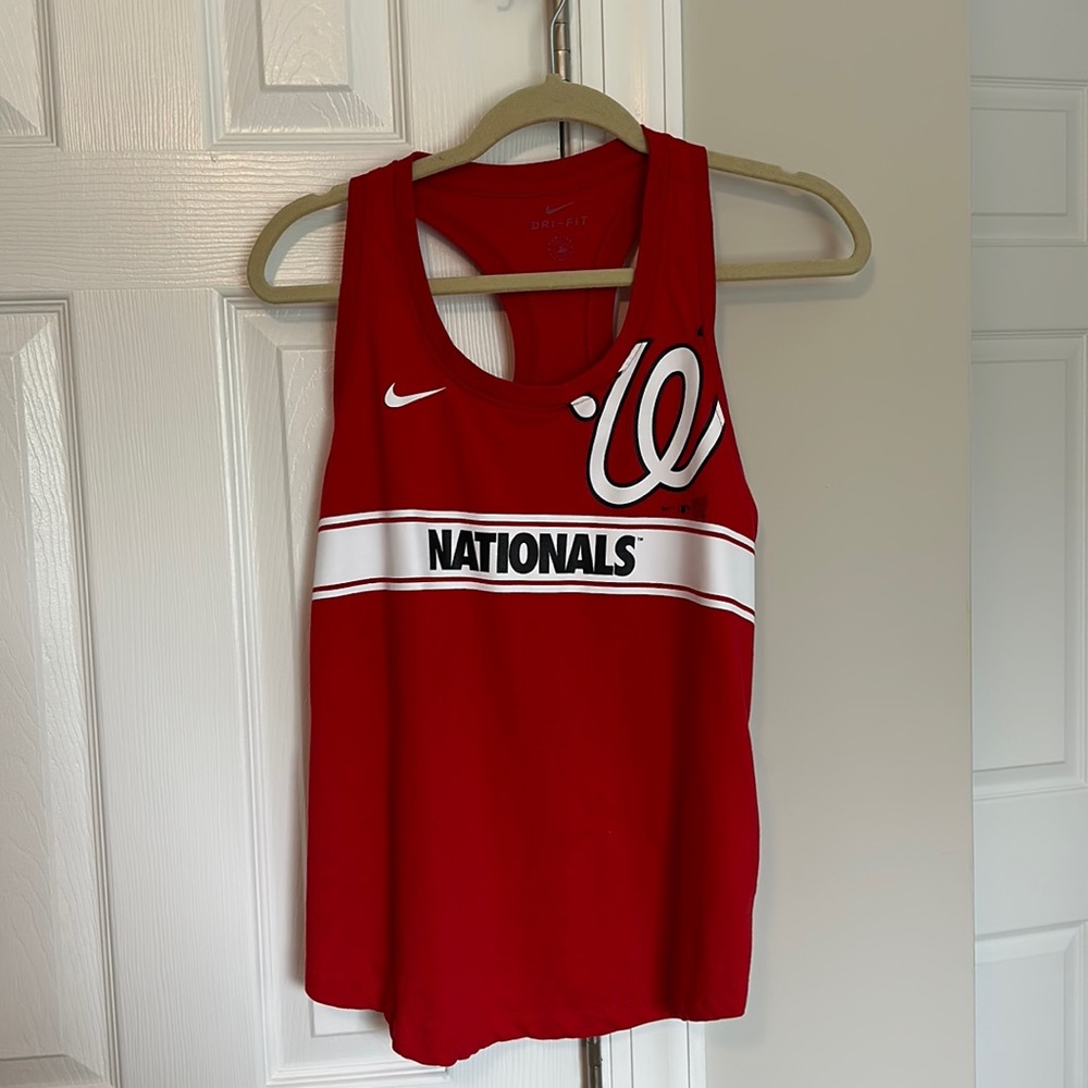 Nike Washington Nationals MLB Red Racerback Athletic Tank Top Size M